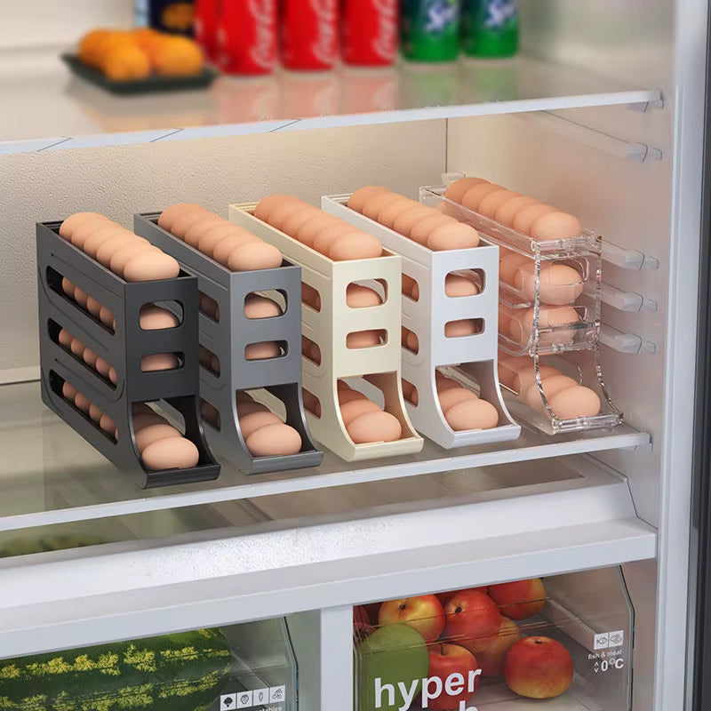 Refrigerator Egg Storage Box Kitchen Egg Box Storage Egg Box Large Capacity Dedicated Egg Carton Egg Rolling Egg Storage Box