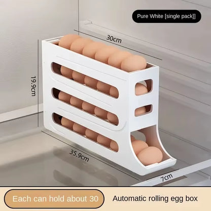 Refrigerator Egg Storage Box Kitchen Egg Box Storage Egg Box Large Capacity Dedicated Egg Carton Egg Rolling Egg Storage Box
